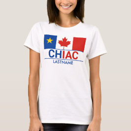 Camiseta Bandera canadiense de acadián chiíta personaliza l