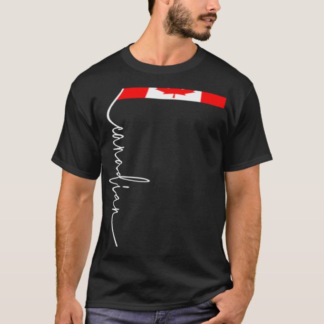 Camiseta Bandera canadiense de firma canadiense (Anverso)