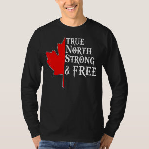 Camiseta Bandera canadiense de hoja de arce libre y fuerte