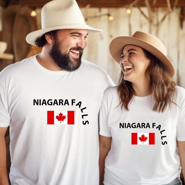 Camiseta Bandera canadiense de la cascada de las cataratas  (Subido por el creador)