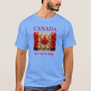 Camiseta Bandera canadiense de la hoja de arce de otoño