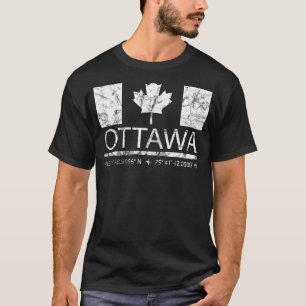 Camiseta Bandera canadiense de Ottawa Ontario Viaje a Ottaw