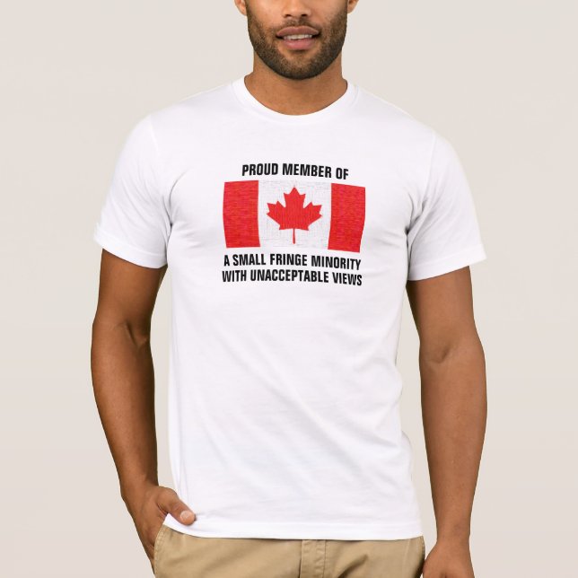Camiseta Bandera canadiense de pequeña minoría marginal  (Anverso)