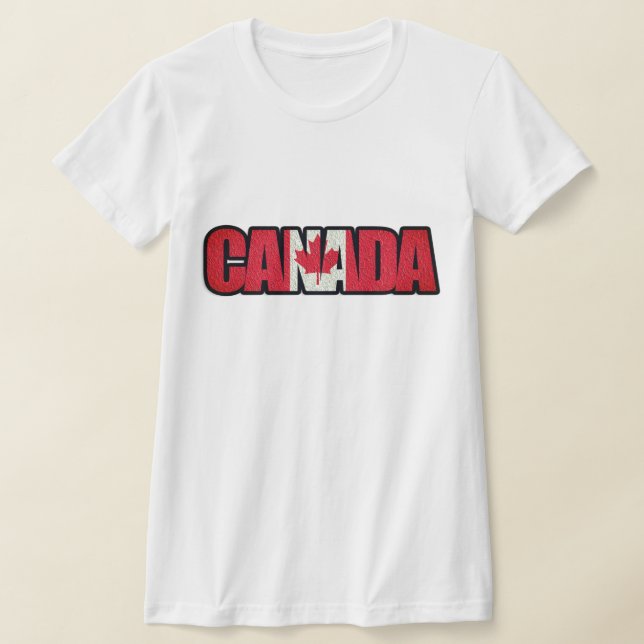 Camiseta Bandera Canadiense En "Canadá" (Distribución)