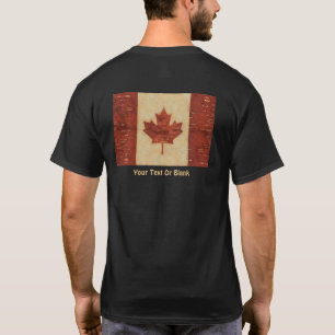 Camiseta Bandera Canadiense En El Interior De La Baraja De 