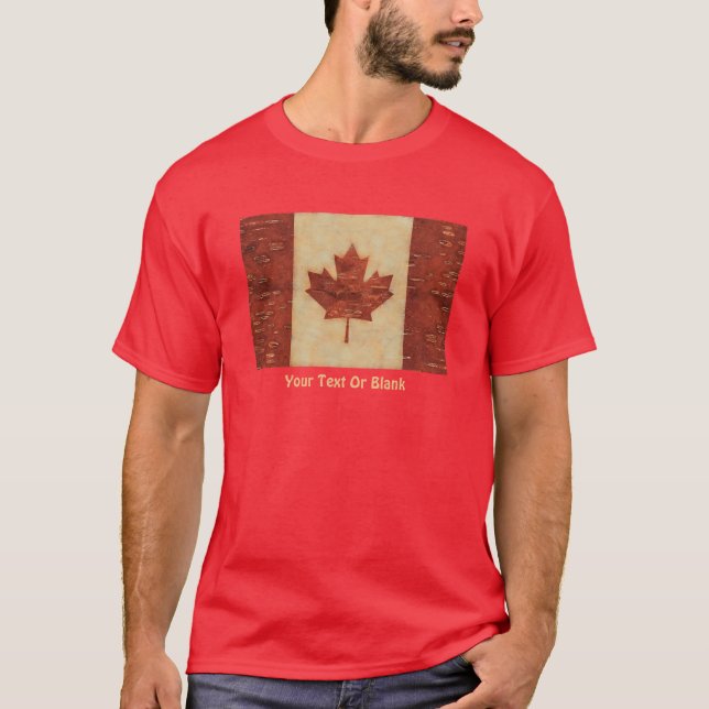 Camiseta Bandera Canadiense En El Interior De La Baraja De  (Anverso)