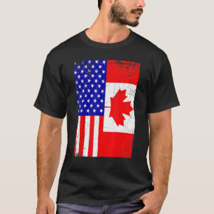 Camiseta Bandera Canadiense Estadounidense De Canadá 4 De J