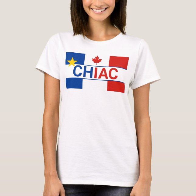 Camiseta Bandera canadiense francesa de Chiac Acadian (Anverso)