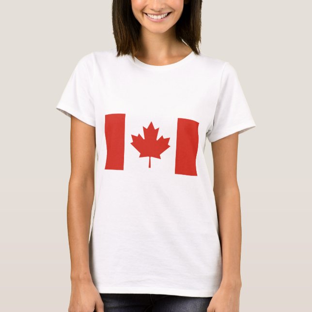 Camiseta Bandera canadiense (hoja de arce) (Canadá) (Anverso)