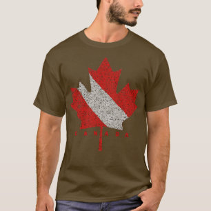 Camiseta Bandera canadiense hoja de arce Canadá Bandera de 