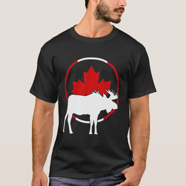 Camiseta Bandera Canadiense Hojas de Maple Leaf Antingles A (Anverso)