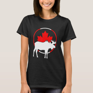 Camiseta Bandera Canadiense Hojas de Maple Leaf Antingles A