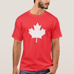 Camiseta Bandera Canadiense Hombres Niños Hojas de Maple Dí