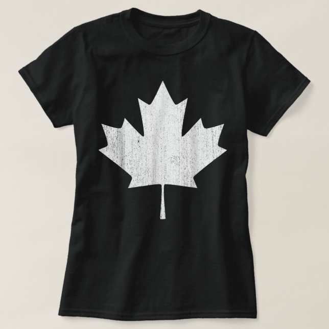 Camiseta Bandera Canadiense Hombres Niños Hojas de Maple Dí (Diseño del anverso)