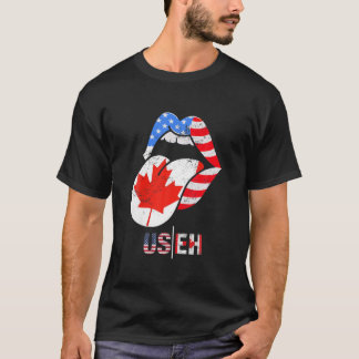 Camiseta Bandera Canadiense Hombres Niños Hojas de Maple Dí