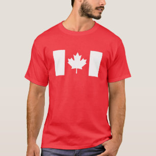 Camiseta Bandera Canadiense Hombres Niños Hojas de Maple Dí