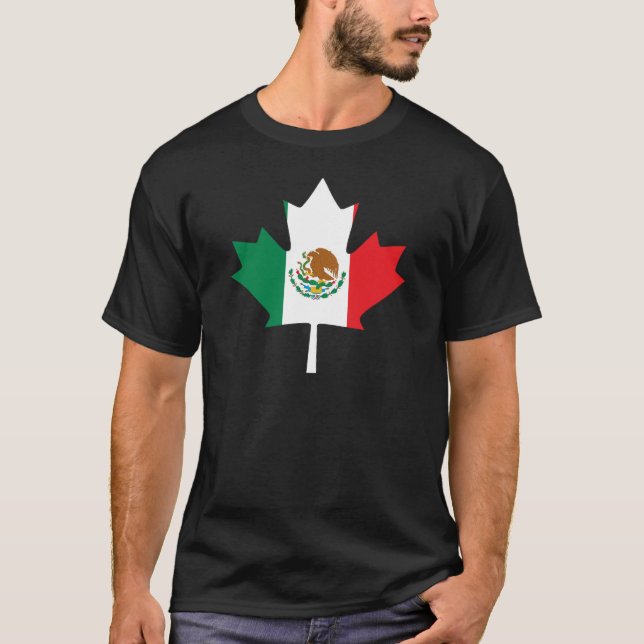 Camiseta Bandera canadiense mexicana (Anverso)