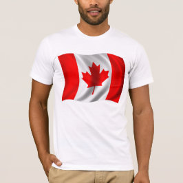 Camiseta Bandera canadiense ondeando