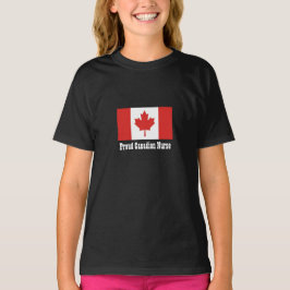 Camiseta Bandera canadiense orgullosa de la enfermera/de la