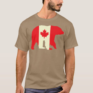 Camiseta Bandera canadiense oso Canadá adorna raíces canadi