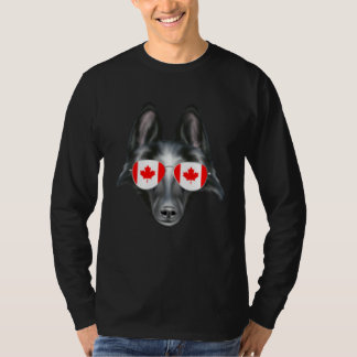Camiseta Bandera canadiense perro pastor belga canadá bolsi