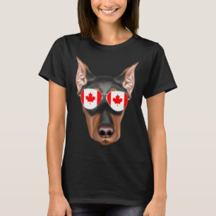 Camiseta Bandera canadiense Pinscher Dog Canada Pocket