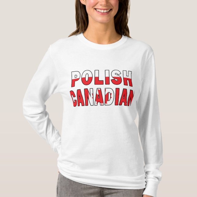 Camiseta Bandera canadiense polaca (Anverso)