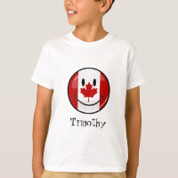 Bandera canadiense sonriente brillante