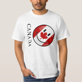 Camiseta Bandera canadiense sonriente brillante