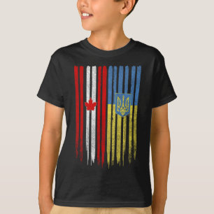 Camiseta Bandera canadiense ucraniana de Canadá Ucrania 