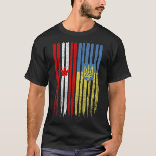 Camiseta Bandera canadiense ucraniana de Canadá Ucrania