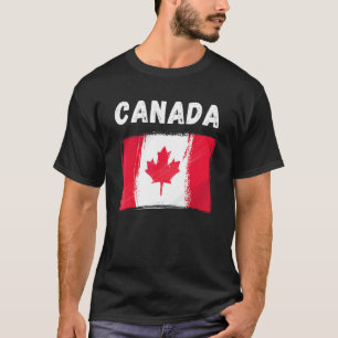 Camiseta Bandera canadiense vintage Grunge Bandera canadien