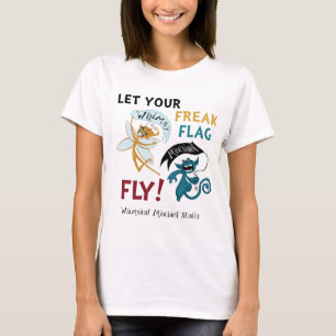 Camiseta Bandera caprichosa del monstruo de la travesura