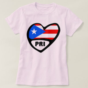 Camiseta Bandera cardíaca PRI de Puerto Rico