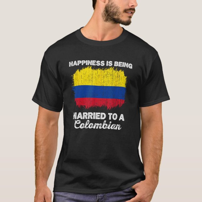 Camiseta Bandera casada colombiana patrimonio matrimonial (Anverso)