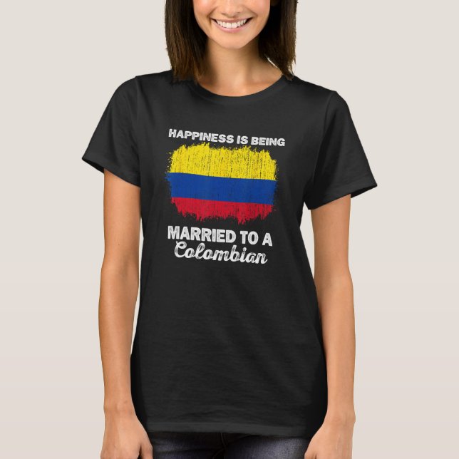 Camiseta Bandera casada colombiana patrimonio matrimonial (Anverso)