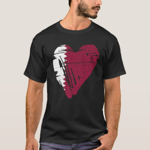 Camiseta Bandera catarí retro vintage del corazón del amor