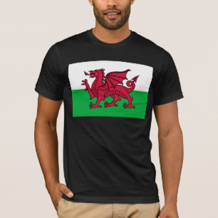 Camiseta Bandera Celta del Dragón Rojo de Gales y Galés