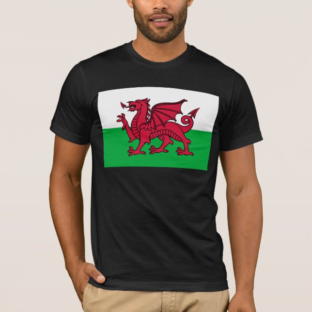 Camiseta Bandera celta del Dragón Rojo en Gales y Gales (Anverso)
