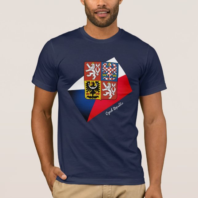 Camiseta Bandera checa, Emblem y Moda/Deporte de la Repúbli (Anverso)