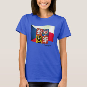 Camiseta Bandera checa, emblema y moda de la República Chec