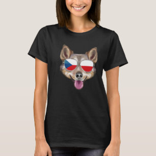 Camiseta Bandera checa Perro vallhund sueco República Checa
