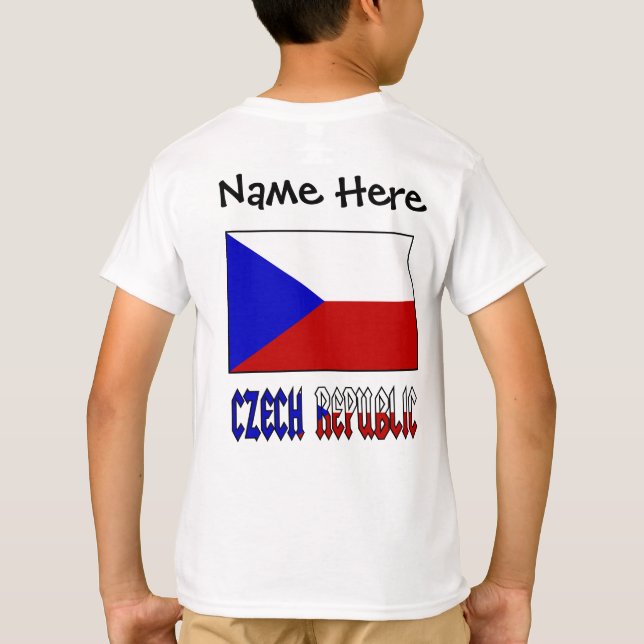 Camiseta Bandera checa personalizada (Reverso)