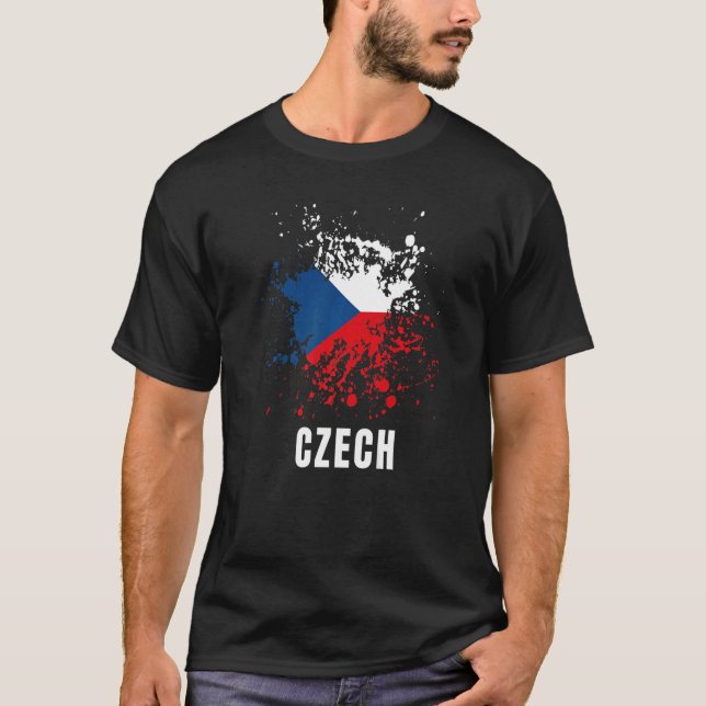 Camiseta Bandera checa retro vintage (Anverso)