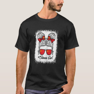 Camiseta Bandera Chica china Chica de China orgullo patriót