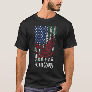 Camiseta Bandera chicana mexicana americana México Educada