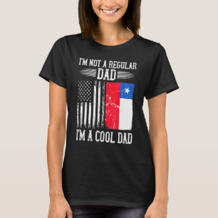 Camiseta Bandera Chielan Estadounidense Chile Rota A Papá