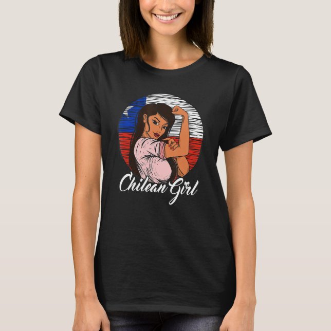 Camiseta Bandera chilena Chica chileno (Anverso)