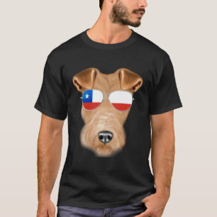 Camiseta Bandera Chilena Fox Terrier de Alambre Perro Chile