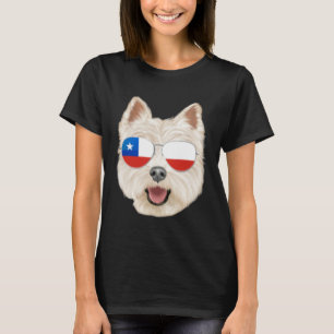 Camiseta Bandera Chilena West Highland White Terrier Perro